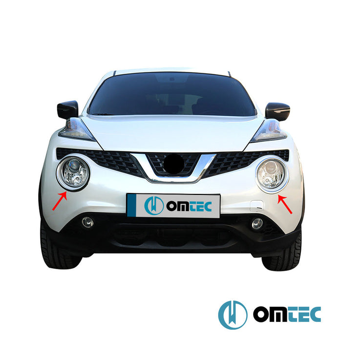 Far Çerçevesi 2 Prç. Paslanmaz (Parlak) - Nissan Juke - SUV F15 FL - (2014 - 2019)