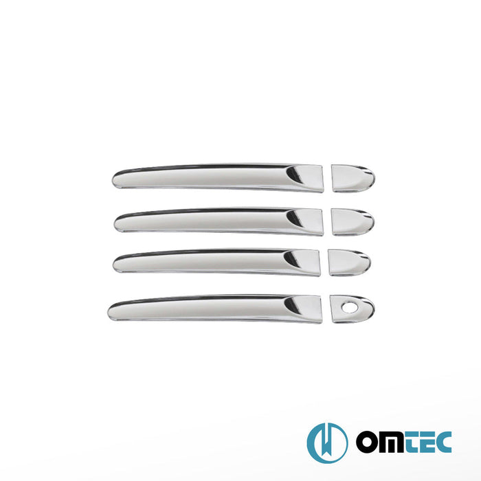 Kapı Kolu 4 Kapı 8 Prç. (H1) Paslanmaz Çelik (Parlak) - Nissan Micra Iv - HB 5D K13 - (2010 - 2017)