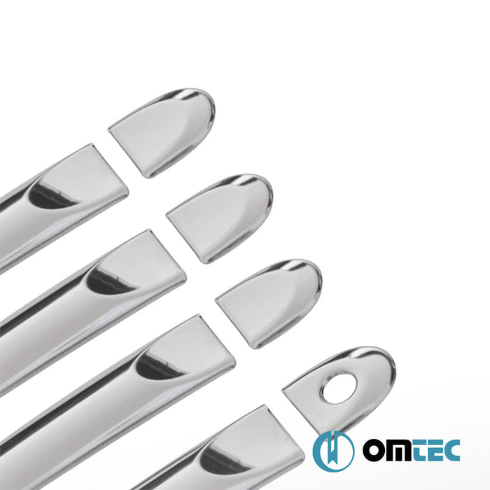 Kapı Kolu 4 Kapı 8 Prç. (H1) Paslanmaz Çelik (Parlak) - Nissan Micra Iv - HB 5D K13 - (2010 - 2017)