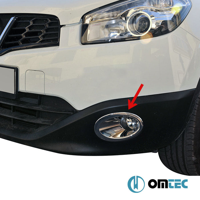 Sis Farı Çerçevesi 2 Prç. ABS Krom - Nissan Qashqai - SUV J10 FL - (2010 - 2014)