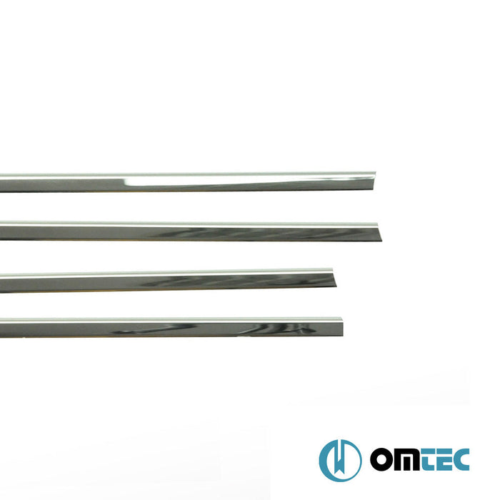 Cam Çıtası 4 Prç. Paslanmaz Çelik (Parlak) - Nissan Qashqai +2 - SUV NJ10 - (2009 - 2014)