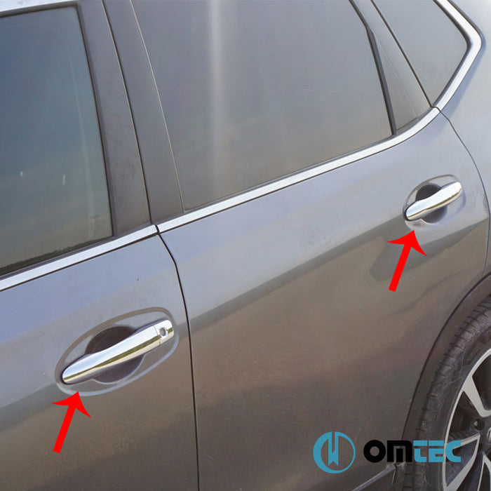 Kapı Kolu 4 Kapı 8 Prç. (H1) Paslanmaz Çelik (Parlak) - Nissan Qashqai - SUV J11 - (2014 - 2021)