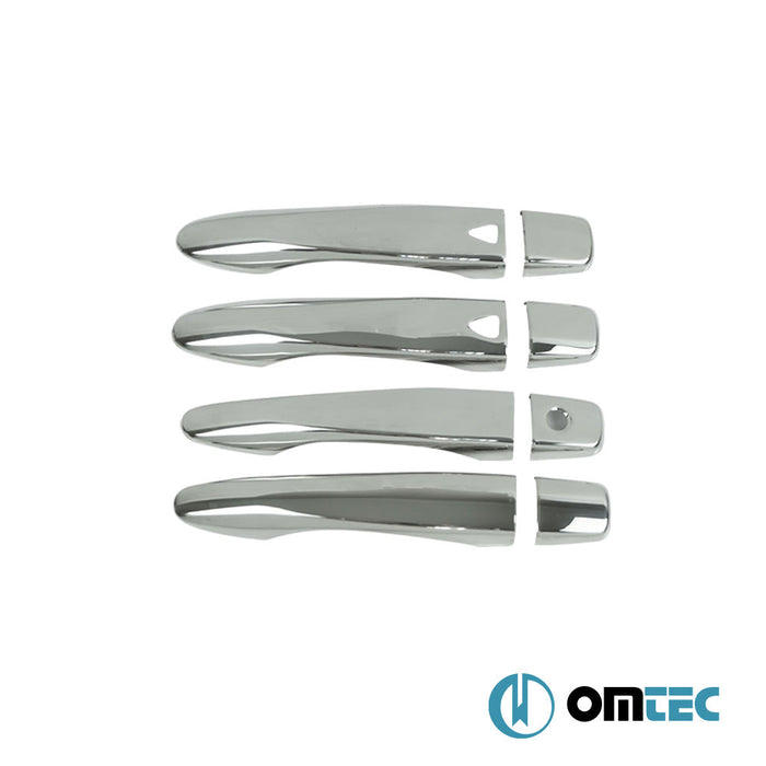 Kapı Kolu 4 Kapı 8 Prç. (H1S2) Paslanmaz Çelik (Parlak) (Keyless) - Renault Kadjar - SUV I - (2015 - 2022)