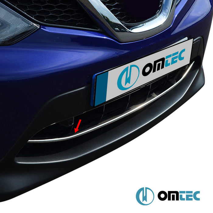 Ön Tampon Alt Çıta P.Çelik (Parlak) - Nissan Qashqai - SUV J11 PRE - FL - (2014 - 2017)