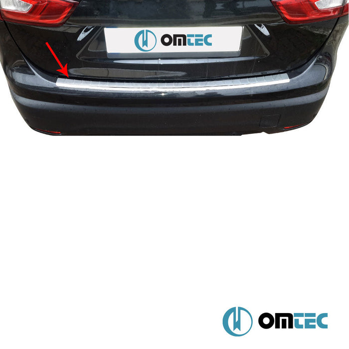 Arka Tampon Eşiği Paslanmaz Çelik (Taşlı) - Nissan Qashqai - SUV J11 PRE - FL - (2014 - 2017)