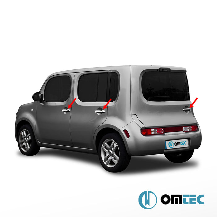 Kapı Kolu 5 Kapı 10 Prç. (H1) Paslanmaz Çelik (Parlak) - Nissan Cube - MPV Z12 PRE - FL - (2009 - 2014)