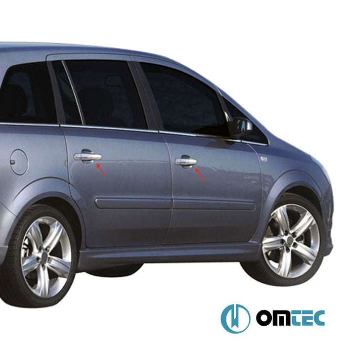 Kapı Kolu 4 Kapı 8 Prç. (H1) Paslanmaz Çelik (Parlak) - Chevrolet Captiva - SUV C100 - (2006 - 2019)