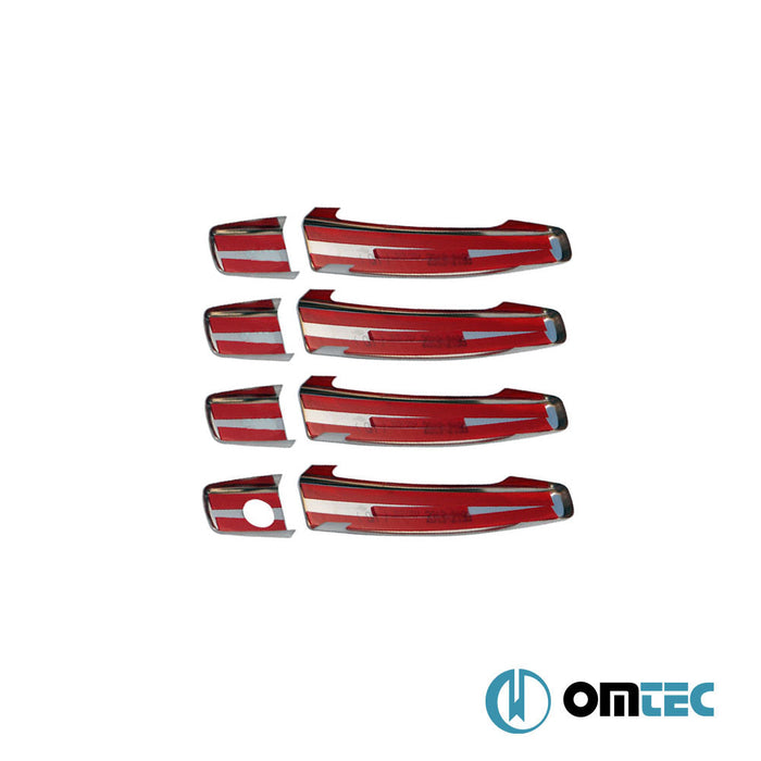 Kapı Kolu 4 Kapı 8 Prç. (H1) Paslanmaz Çelik (Parlak) - Chevrolet Cruze - SD J300 - (2009 - 2016)