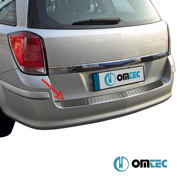 Arka Tampon Eşiği Paslanmaz Çelik (Taşlı) - Opel Astra - SW A04 - (2004 - 2009)