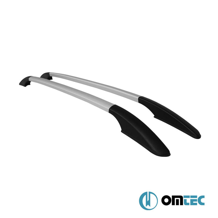 Portbagaj Tavan Çıtası (Solid V2 - Yapıştırma) Gri 2 Prç. Alu. - Opel Astra - HB 3D A04 - (2004 - 2009)