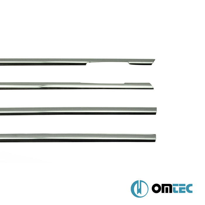 Cam Çıtası 4 Prç. Paslanmaz Çelik (Parlak) - Opel Meriva - MPV I - (2003 - 2010)