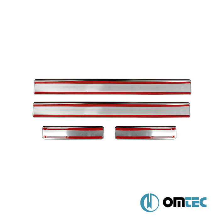 Line Kapı Eşiği 4 Prç. Paslanmaz Çelik (Parlak) - Opel Vectra - SD III - (2002 - 2008)