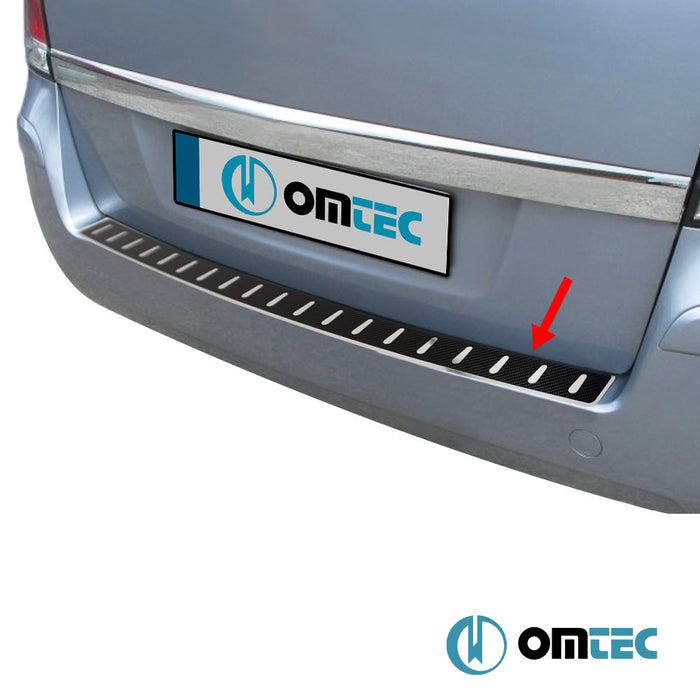 Karbon Folyolu Arka Tampon Eşiği Paslanmaz Çelik - Opel Zafira - MPV II - (2005 - 2014)