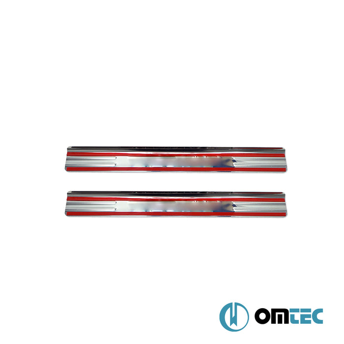 Kapı Eşiği 2 Prç. Paslanmaz Çelik - Opel Corsa - HB 5D S07 - (2006 - 2015)