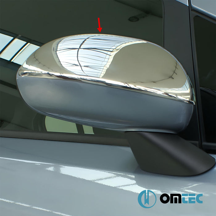 Ayna Kapağı 2 Prç. Paslanmaz Çelik (Parlak) - Opel Corsa - HB 5D S07 - (2006 - 2015)