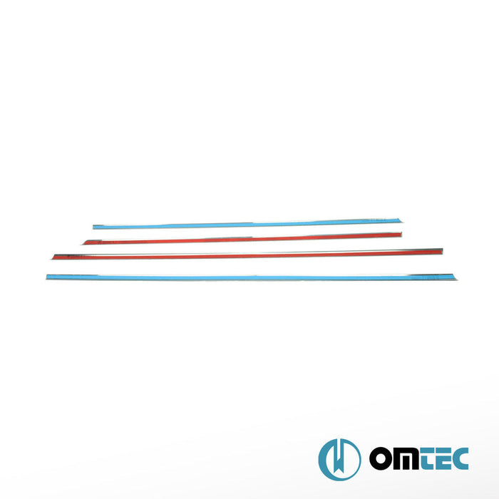 Cam Çıtası 4 Prç. Paslanmaz Çelik (Parlak) - Opel Corsa - HB 5D S07 - (2006 - 2015)