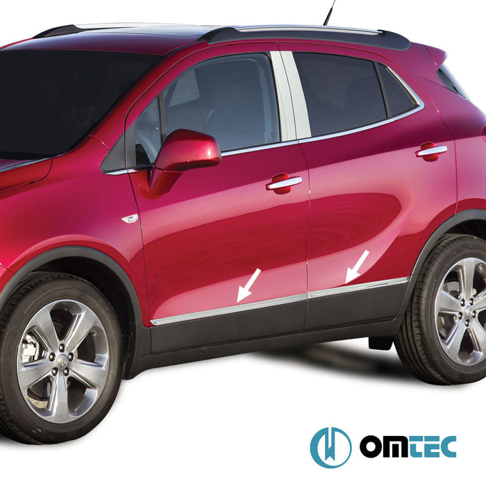 Yan Kapı Çıtası 4 Prç. Paslanmaz Çelik (Parlak) - Opel Mokka X - SUV J13 - (2016 - 2020)