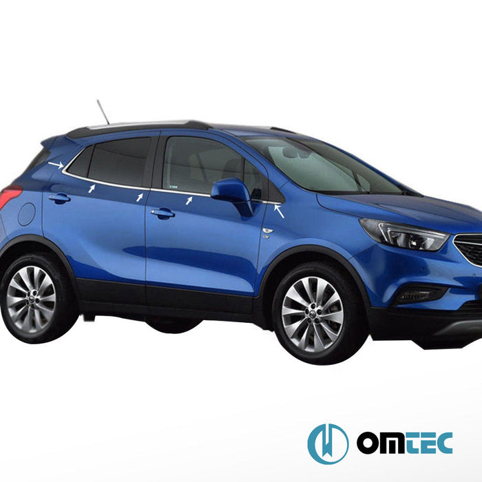 Cam Çıtası 8 Prç. Paslanmaz Çelik (Parlak) - Opel Mokka - SUV J13 - (2012 - 2016)