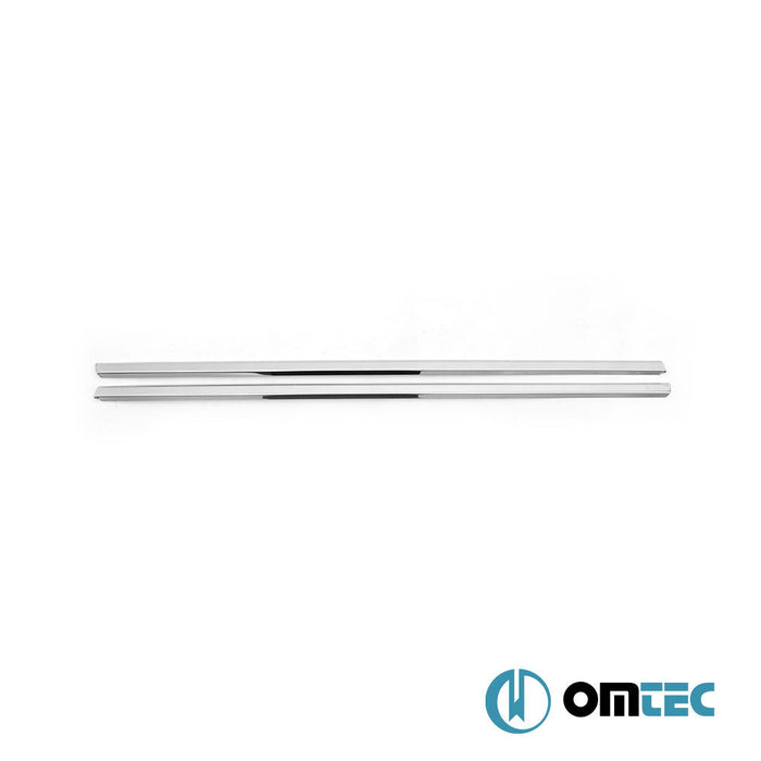 Cam Çıtası 2 Prç. Paslanmaz Çelik (Parlak) - Opel Combo - MVN III - (2001 - 2011)