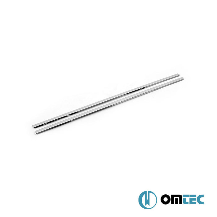 Cam Çıtası 2 Prç. Paslanmaz Çelik (Parlak) - Opel Combo - MVN III - (2001 - 2011)