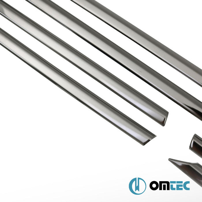 Cam Çıtası 8 Prç. Paslanmaz Çelik (Siyah) - Opel Astra - HB 5D B16 - (2015 - 2021)