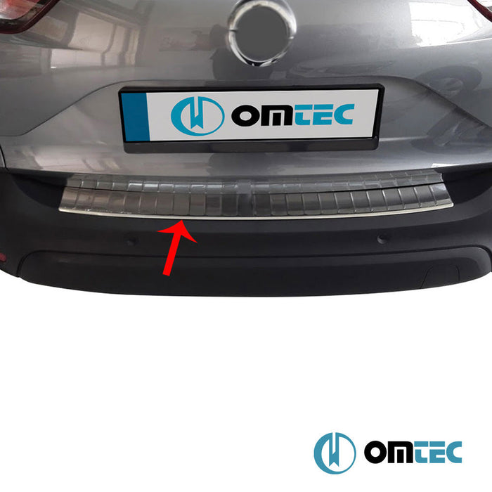 Arka Tampon Eşiği Paslanmaz Çelik (Taşlı) - Opel Crossland - SUV I - (2021 - )