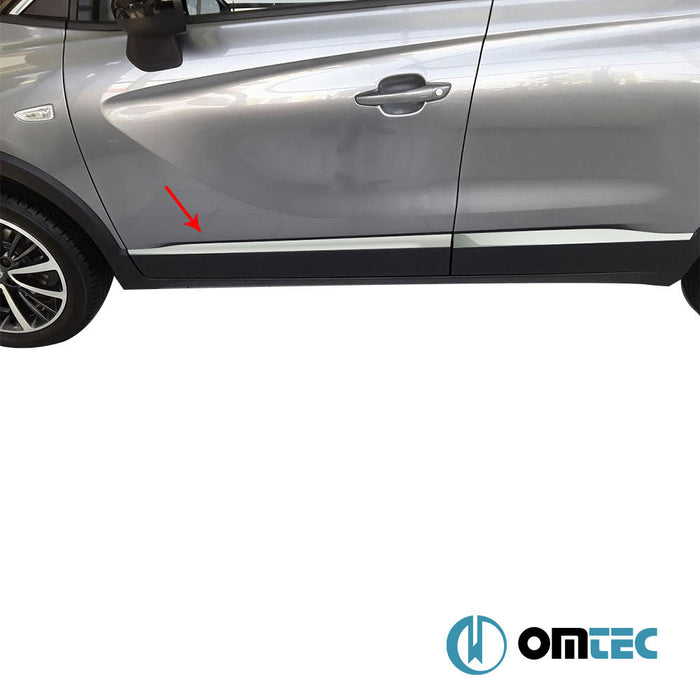 Yan Kapı Çıtası 4 Prç. Paslanmaz Çelik (Parlak) - Opel Crossland X - SUV I - (2017 - 2021)
