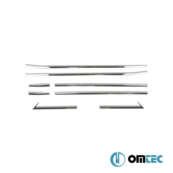 Cam Çıtası 8 Prç. Paslanmaz Çelik (Parlak) - Opel Crossland X - SUV I - (2017 - 2021)