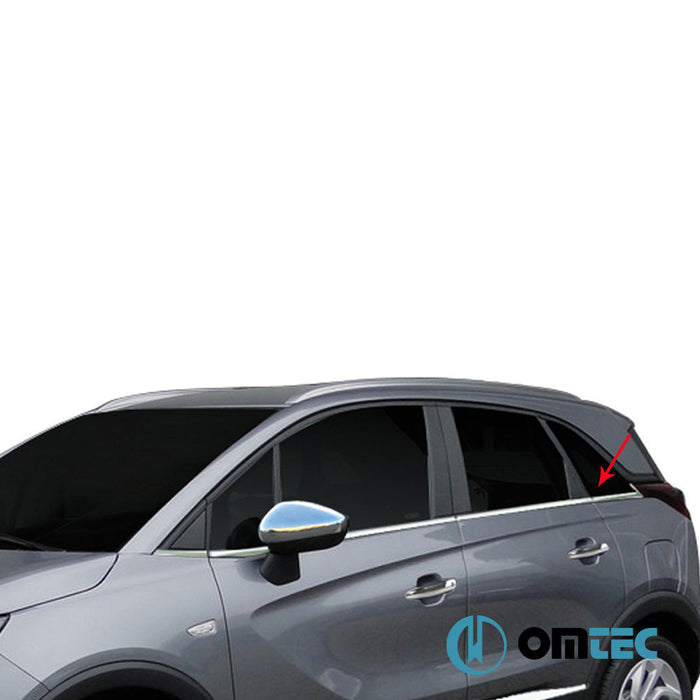 Cam Çıtası 8 Prç. Paslanmaz Çelik (Parlak) - Opel Crossland - SUV I - (2021 - )