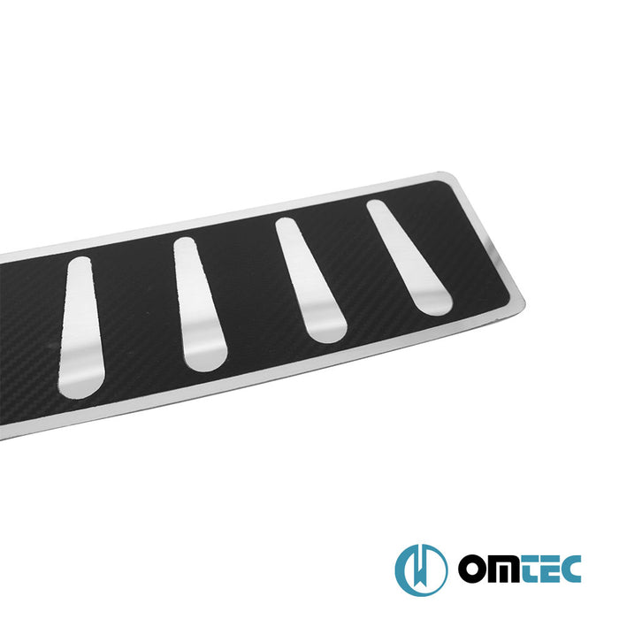 Karbon Folyolu Arka Tampon Eşiği Paslanmaz Çelik - Opel Corsa - HB 5D G2J0 FL - (2023 - )