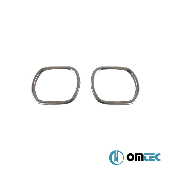 Sis Farı Çerçevesi 2 Prç. P.Çelik (Parlak) - Opel Corsa - HB 5D G2J0 PRE - FL - (2020 - 2023)