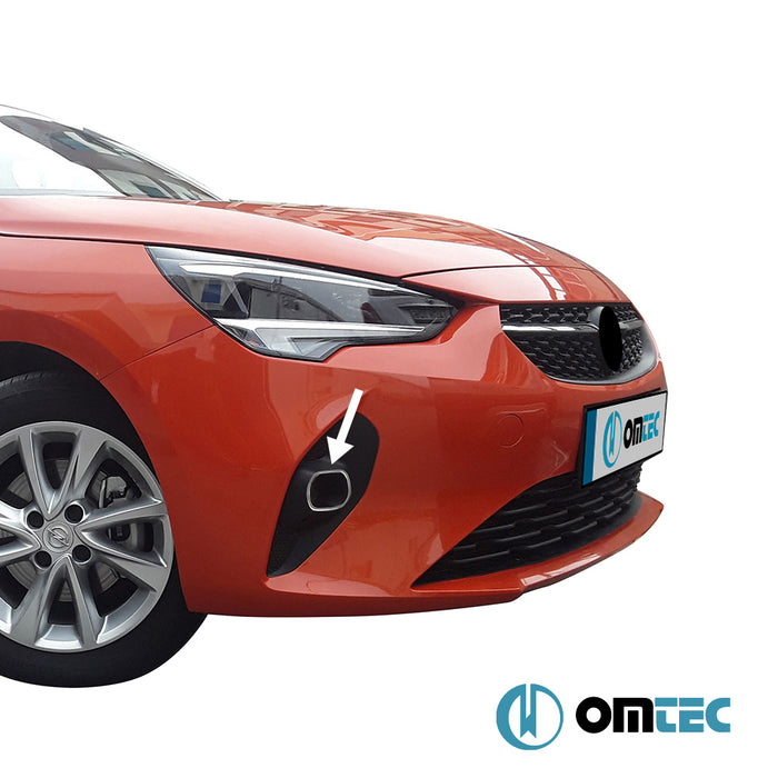 Sis Farı Çerçevesi 2 Prç. P.Çelik (Parlak) - Opel Corsa - HB 5D G2J0 PRE - FL - (2020 - 2023)