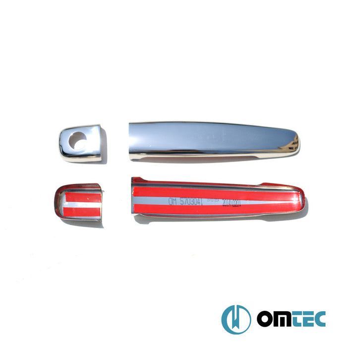 Kapı Kolu 2 Kapı 4 Prç. (H1) Paslanmaz Çelik (Parlak) - Peugeot 307 - HB 3D I - (2001 - 2008)