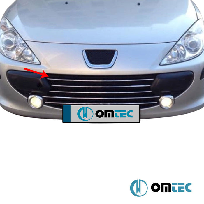 Ön Panjur 5 Prç. P.Çelik (Parlak) - Peugeot 307 - HB 5D I FL - (2005 - 2008)