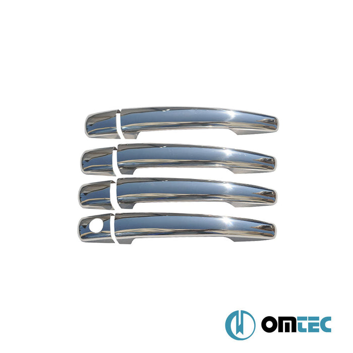 Kapı Kolu 4 Kapı 8 Prç. (H1) Paslanmaz Çelik (Parlak) - Peugeot Partner Tepee - MVN B9 PRE - FL/FL - (2008 - 2015)