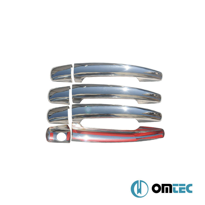 Kapı Kolu 4 Kapı 8 Prç. (H1) Paslanmaz Çelik (Parlak) - Citroën C4 Grand Picasso - MPV U - (2006 - 2013)