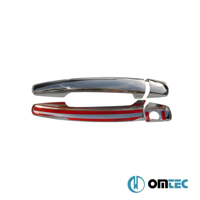 Kapı Kolu 2 Kapı 4 Prç. (H1) Paslanmaz Çelik (Parlak) - Peugeot 207 Cc - CV I - (2006 - 2012)