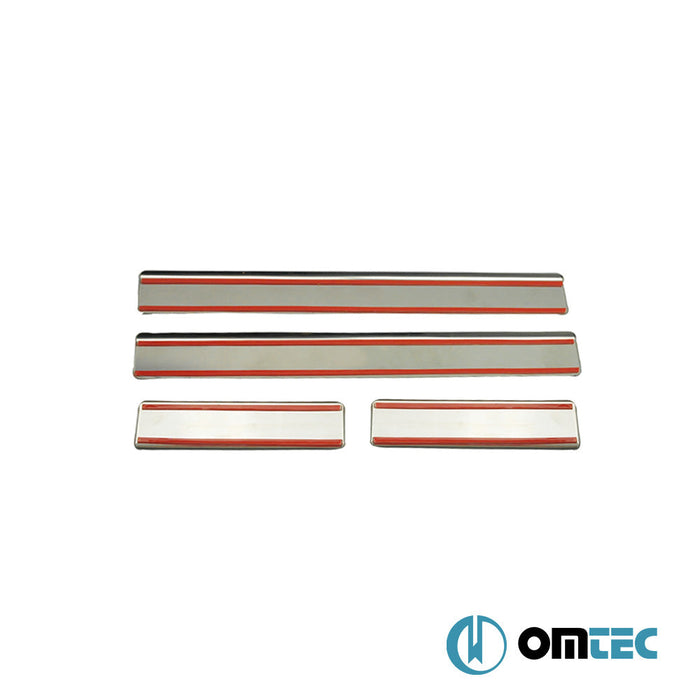 Line Kapı Eşiği 4 Prç. Paslanmaz Çelik (Parlak) - Peugeot 407 - SD I - (2004 - 2010)