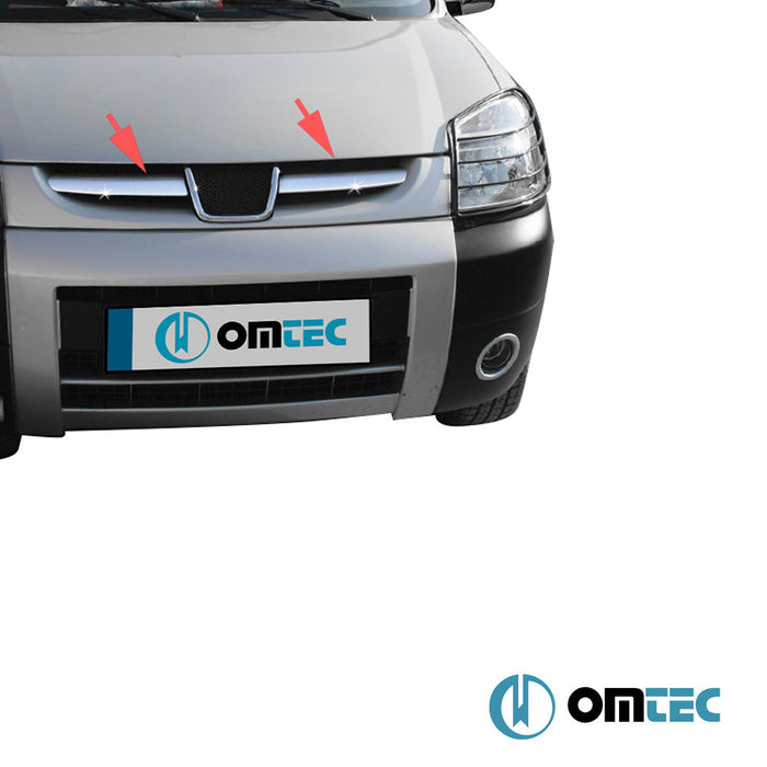 Ön Panjur 2 Prç. P.Çelik (Parlak) - Peugeot Partner - MVN M49 FL - (2003 - 2008)