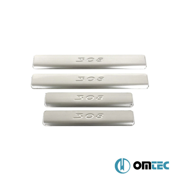 Line Kapı Eşiği 4 Prç. Paslanmaz Çelik (Parlak) - Peugeot 308 - HB 5D T7 - (2008 - 2014)