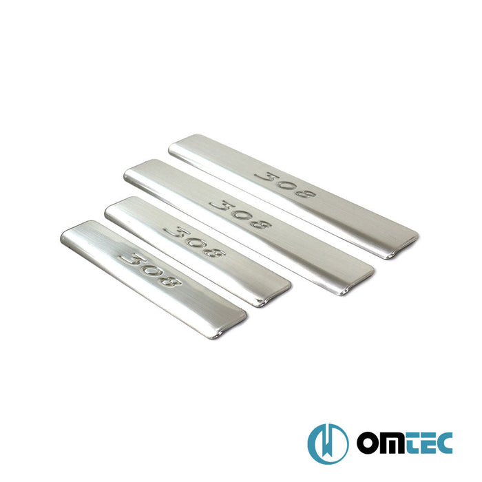 Line Kapı Eşiği 4 Prç. Paslanmaz Çelik (Parlak) - Peugeot 308 - SW T7 - (2008 - 2014)