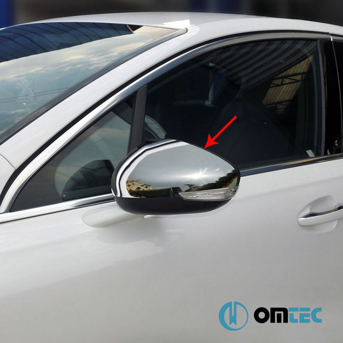 Ayna Kapağı 2 Prç. Paslanmaz Çelik (Parlak) (Sinyalli) - Citroën C4 Grand Picasso - MPV 3 - (2013 - 2018)