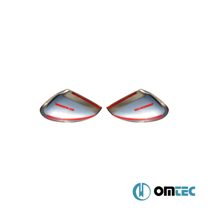 Ayna Kapağı 2 Prç. Paslanmaz Çelik (Parlak) (Sinyalli) - Ds Ds5 - HB 5D K - (2011 - 2018)