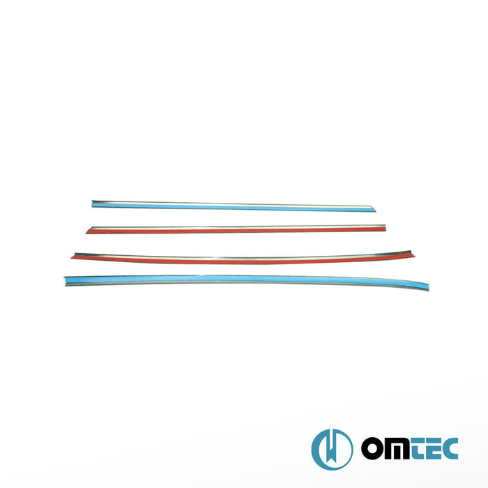 Cam Çıtası 4 Prç. Paslanmaz Çelik (Parlak) - Peugeot 208 - HB 5D A9 - (2012 - 2019)