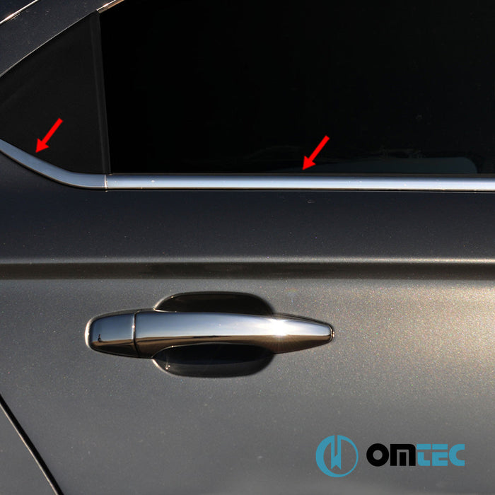 Cam Çıtası 6 Prç. Paslanmaz Çelik (Parlak) - Peugeot 301 - SD I - (2013 - )