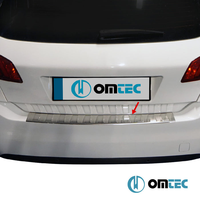 Arka Tampon Eşiği Paslanmaz Çelik (Parlak) - Peugeot 308 - HB 5D T9 - (2014 - 2021)