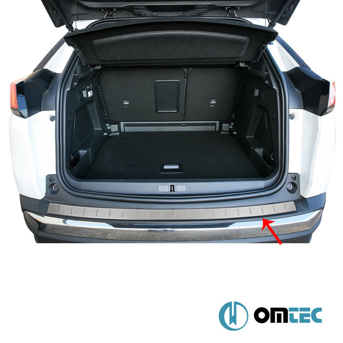 Arka Tampon Eşiği Paslanmaz Çelik (Taşlı) - Peugeot 3008 - SUV P84 - (2016 - )