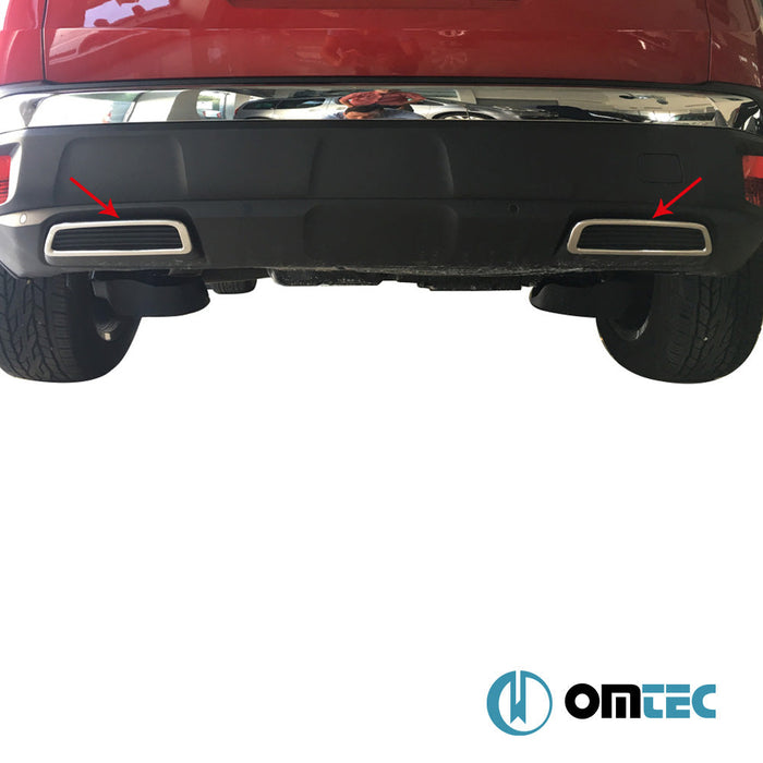 Egzoz Çerçevesi 2 Prç. Paslanmaz (Parlak) - Peugeot 3008 - SUV P84 - (2016 - )