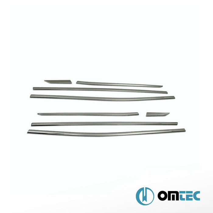 Cam Çıtası 8 Prç. Paslanmaz Çelik (Siyah) - Peugeot 3008 - SUV P84 - (2016 - )