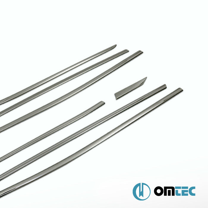 Cam Çıtası 8 Prç. Paslanmaz Çelik (Siyah) - Peugeot 3008 - SUV P84 - (2016 - )